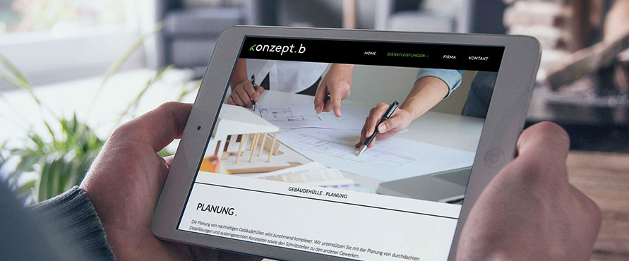konzept.b — Web · tablet